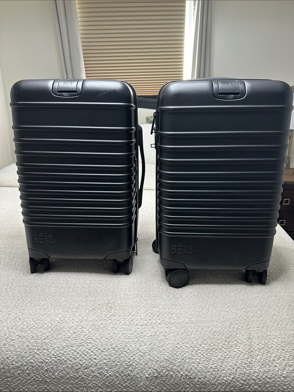 BEIS Black Carry-On Spinner Luggage Duo (Set of 2)